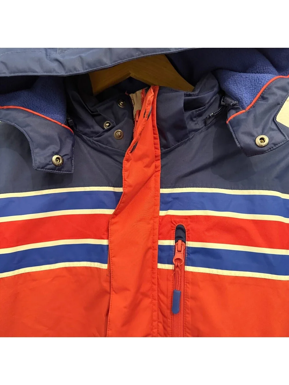 Mini Boden Waterproof Ski Jacket Coat Colorblock Blue Red 13-14Y